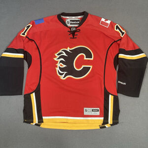Reebok Calgary Flames Hockey Jersey #1 Jonas Hiller Men’s‎ XL